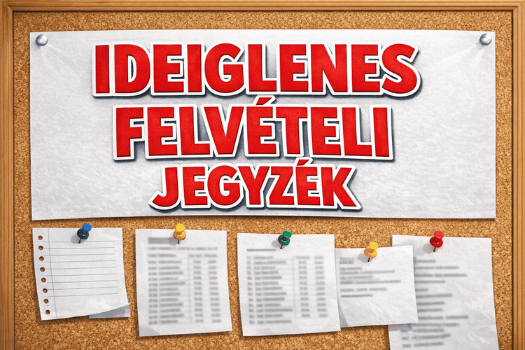Ideiglenes felvételi jegyzék