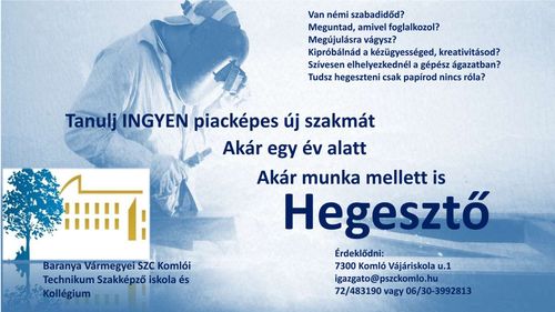 Tanulj INGYEN piacképes új szakmát!